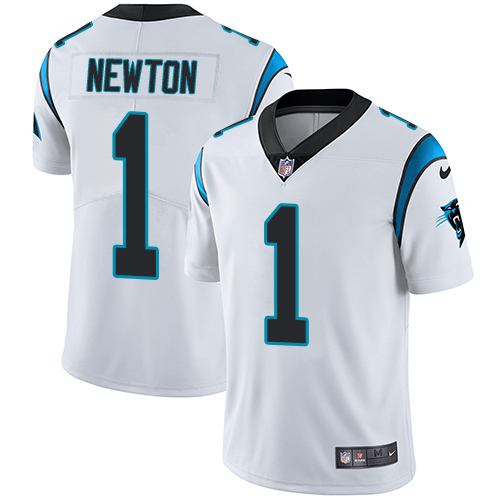 Nike Panthers #1 Cam Newton White Youth Stitched NFL Vapor Untouchable Limited Jersey